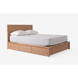 Marcel Oak 6 Drawer Storage Bed