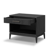 Rosenell Open Nightstand in Black Oak