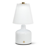 Pleated Shade LED Ceramic Lamp