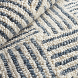 Layers Hooked Wool Rug in Indigo