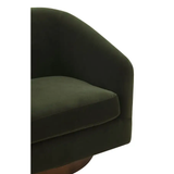 Oscy Swivel Chair in Dark Green