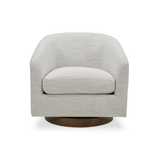 Oscy Swivel Chair in Splashed White
