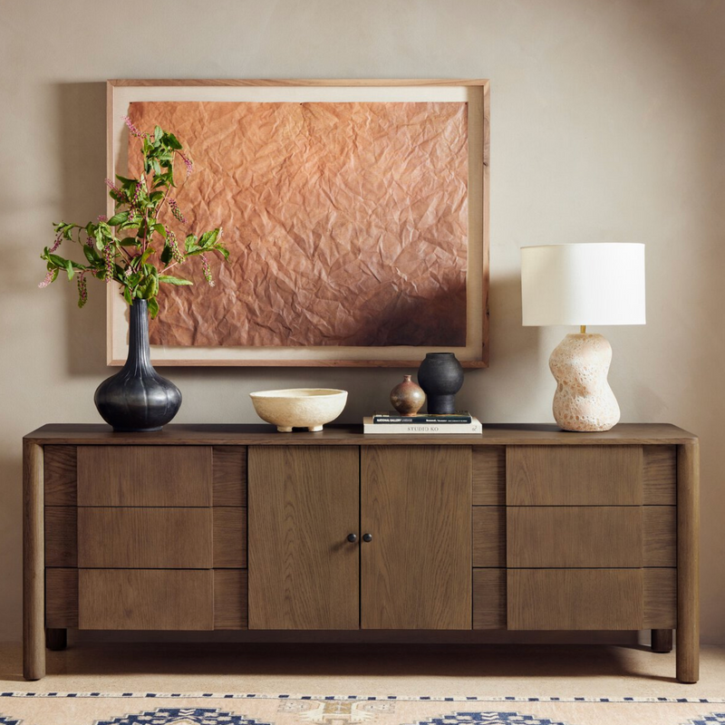 Pollard Media Console in Tan Oak