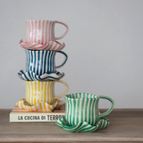 Ruffle Mug w/Saucer