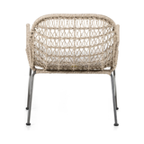 Bandera Outdoor Woven Club Chair in Vintage White (With Cushion)