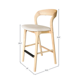 Rotondo Counter Stool - Natural Frame