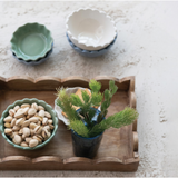 Scallop Wood Tray
