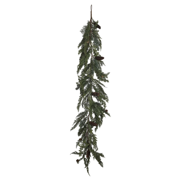 Spruce & Pine Garland with Pinecones