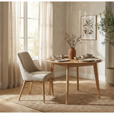 Fritz Side Dining Chair | Taupe with Natural Leg