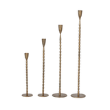 Cast Iron Taper Holders in Brass