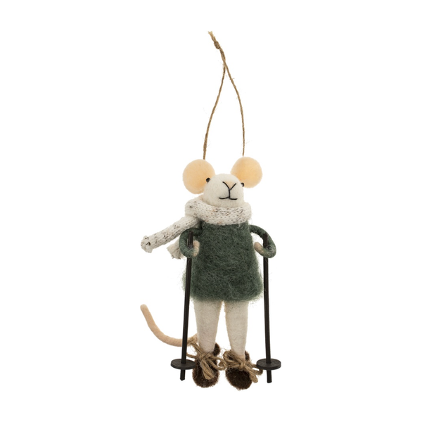 Snowshoe Silas Mouse Ornament