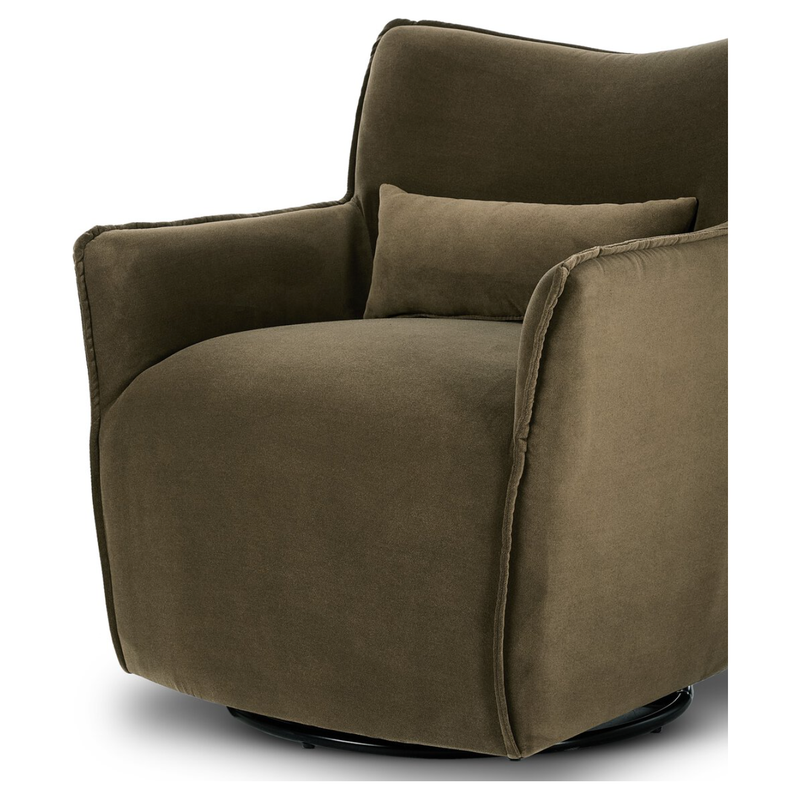 Kimble Swivel Chair in Henry Coffee