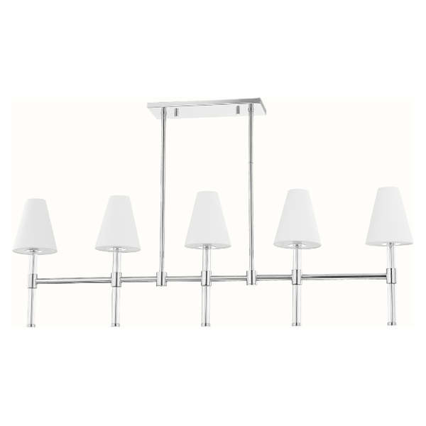 Janelle Linear Chandelier in Polished Nickel