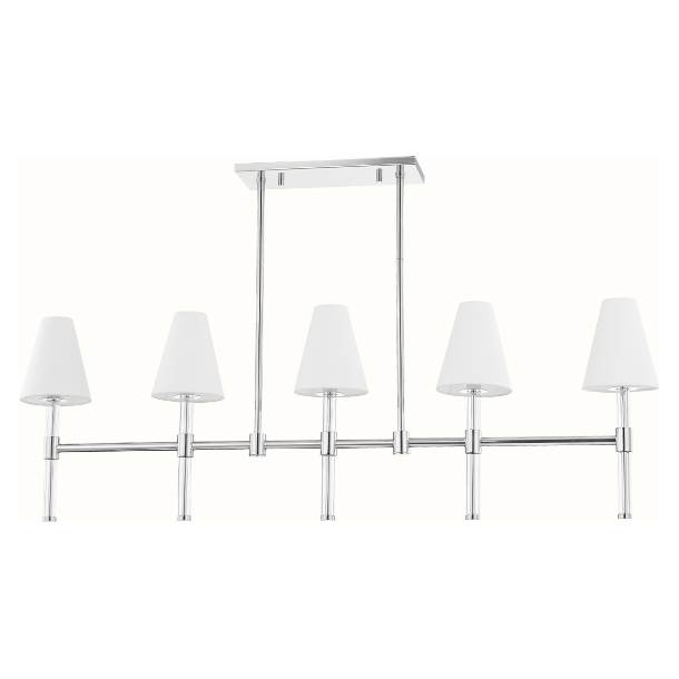 Janelle Linear Chandelier in Polished Nickel