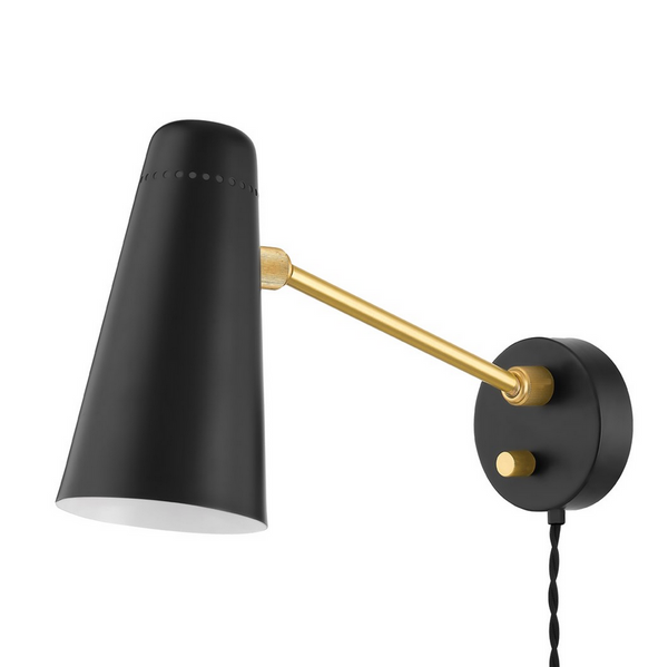 Alex Plug in Sconce in Black