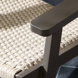 Delano Outdoor Metal Chair in Ivory/Dark