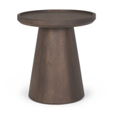 Takoda Tapered Drum Accent Table in Dark Brown Wood