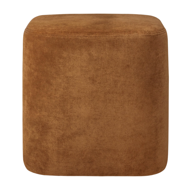 Cube Pouf in Cinnamon