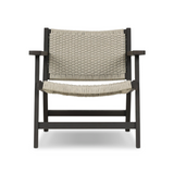 Delano Outdoor Metal Chair in Ivory/Dark