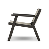 Delano Outdoor Metal Chair in Ivory/Dark
