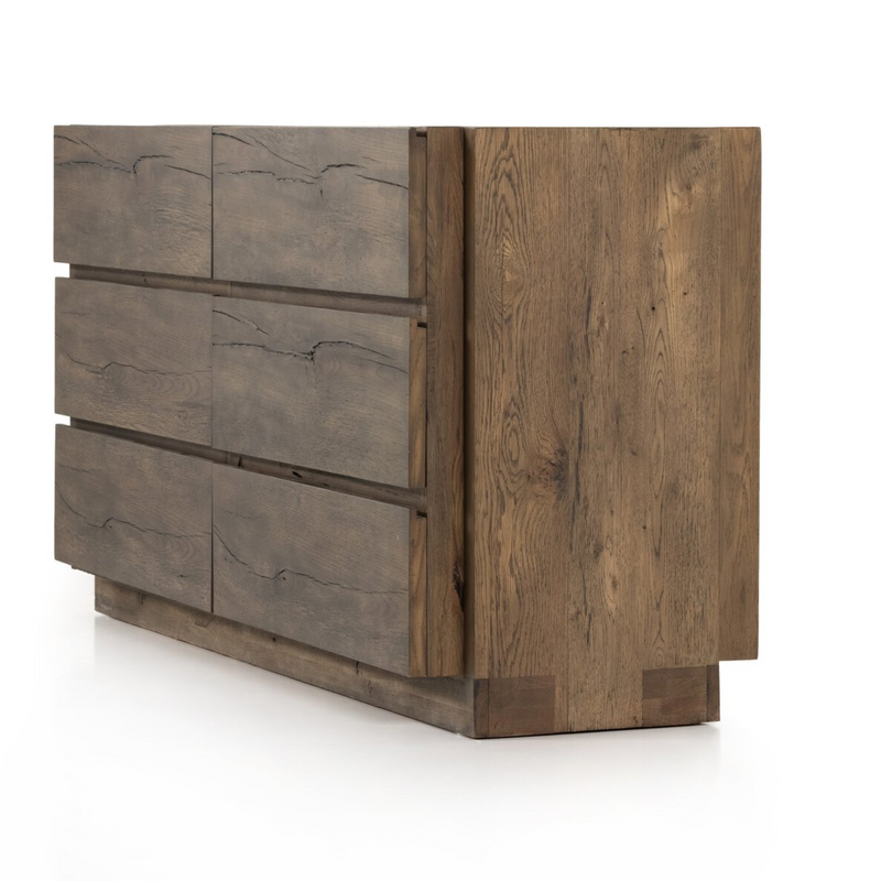 Perrin 6 Drawer Dresser In Rustic Fawn