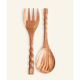 Wooden Fork and Spoon Set