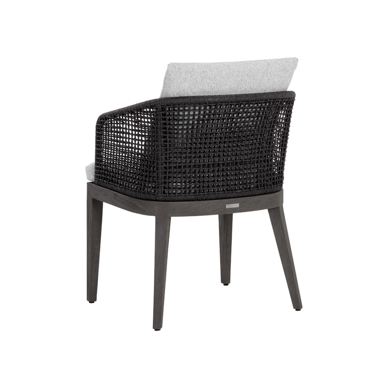 Capri Dining Armchair in Smoke Grey