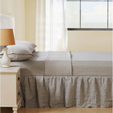 French Linen Bedding Sheet Set in Ecru