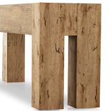 Abaso Console Table in Rustic Ash Oyster