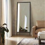 Tapered Floor Mirror in Bronzed Aluminum