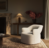 Blythe Swivel Chair in Sheepskin Natural