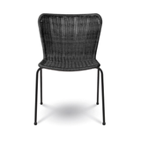 Calabria Wave Stackable Dining Chair in Black