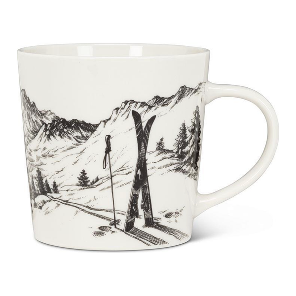 Ski Scenery Sketch Mug