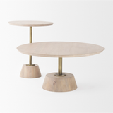 Maxwell End Table in Light/Gold