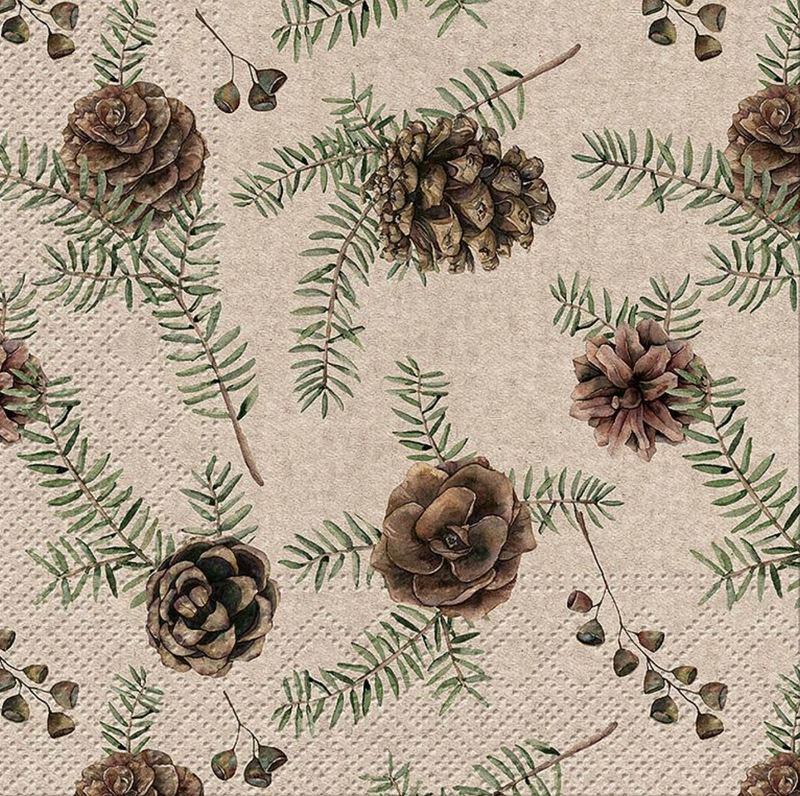 Pinecone Napkins. Pack of 20