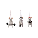 Wool Workout Mouse Ornament