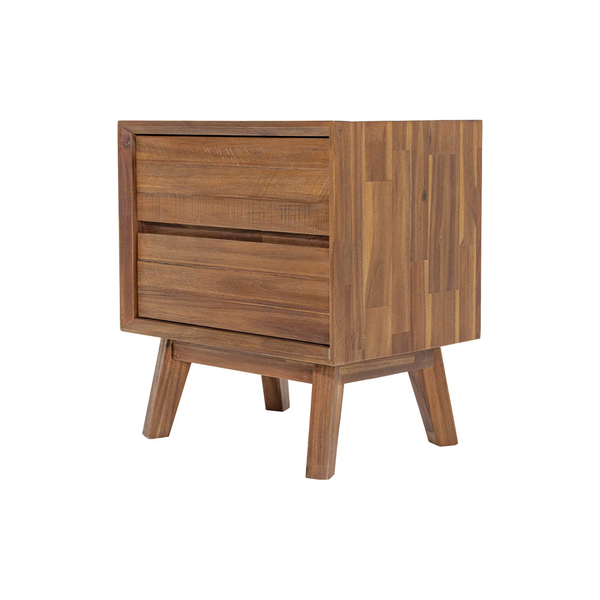 Gia 2 Drawer Nightstand in Warm Pecan