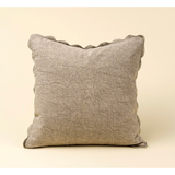 Scalloped Edge Cushion - Silver Grey 20" x 20"