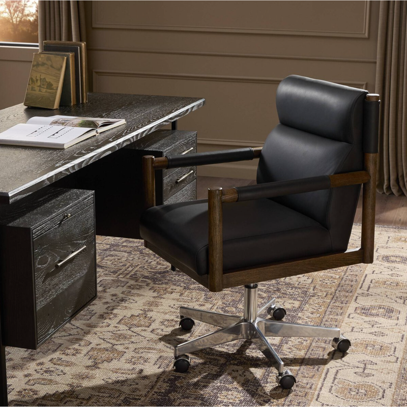 Kiano Desk Chair in Bosa Black