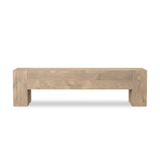 Abaso Accent Bench in Whitewash Rustic | 70"