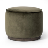 Sinclair Round Ottoman in Surrey Olive