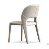 Bosco Dining Chair in Taupe Pebbled Leather