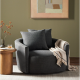 Chloe Swivel Chair in Gibson Smoke