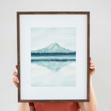 Misty Mountain Lake Landscape