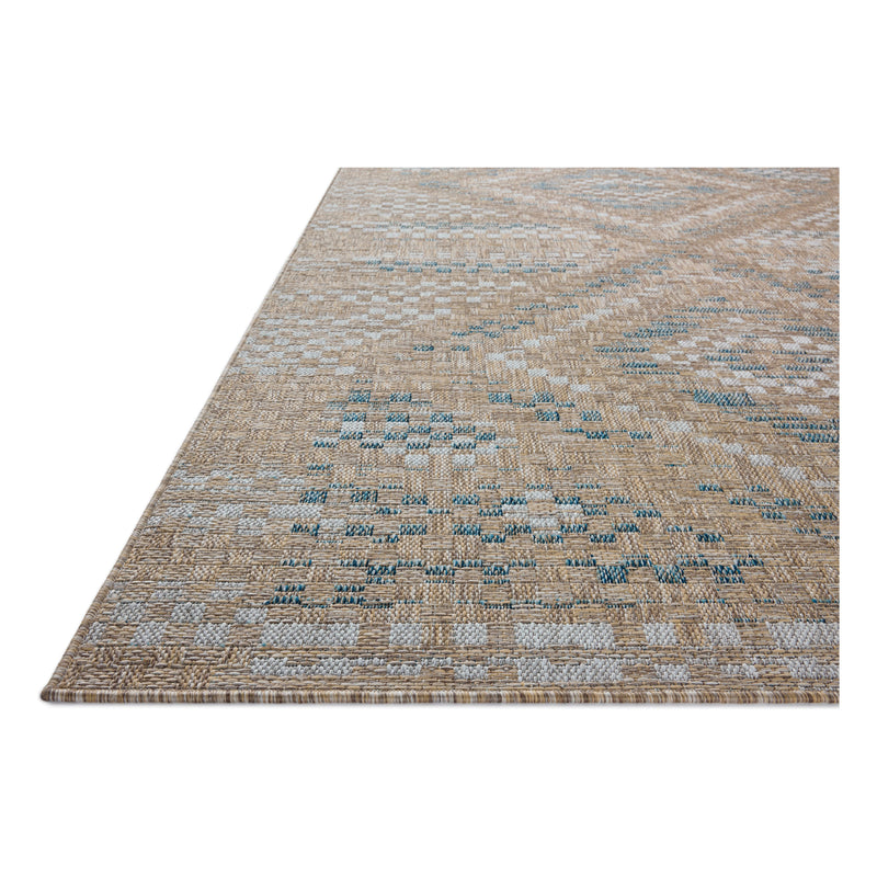 Topanga Rug in Natural/ Aqua