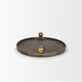 Jianna Oval Tray in Antique Gold