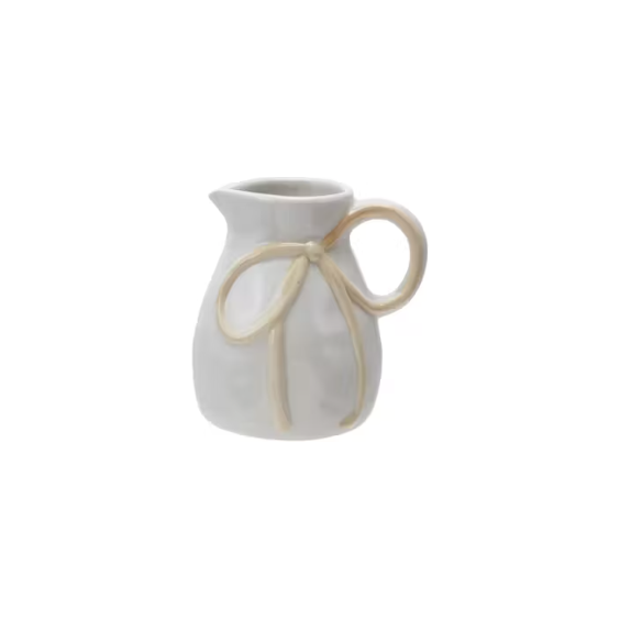 Stoneware Creamer with Bow Handle