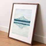 Misty Mountain Lake Landscape