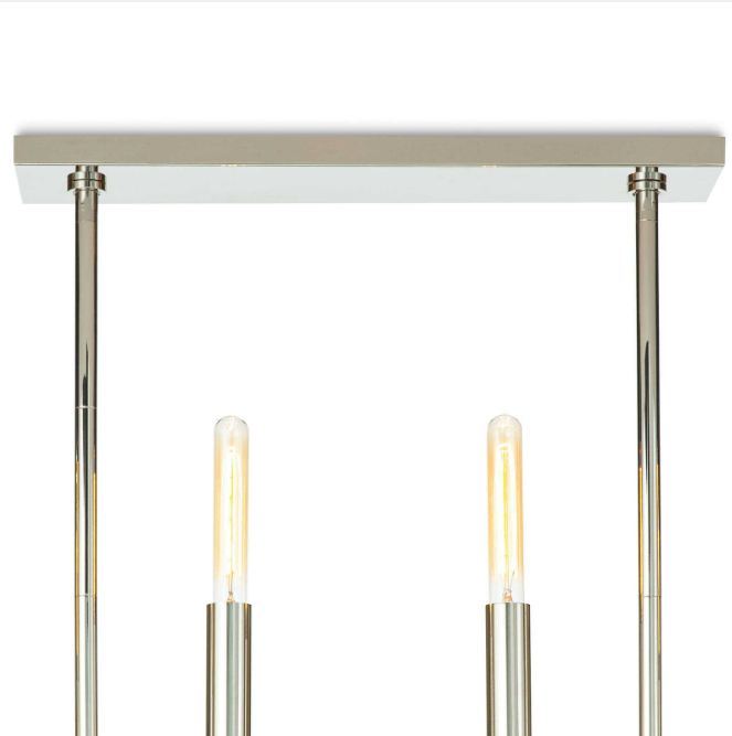 Wolfe Linear Chandelier in Polished Nickel