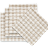 Gingham Napkin Set | Taupe